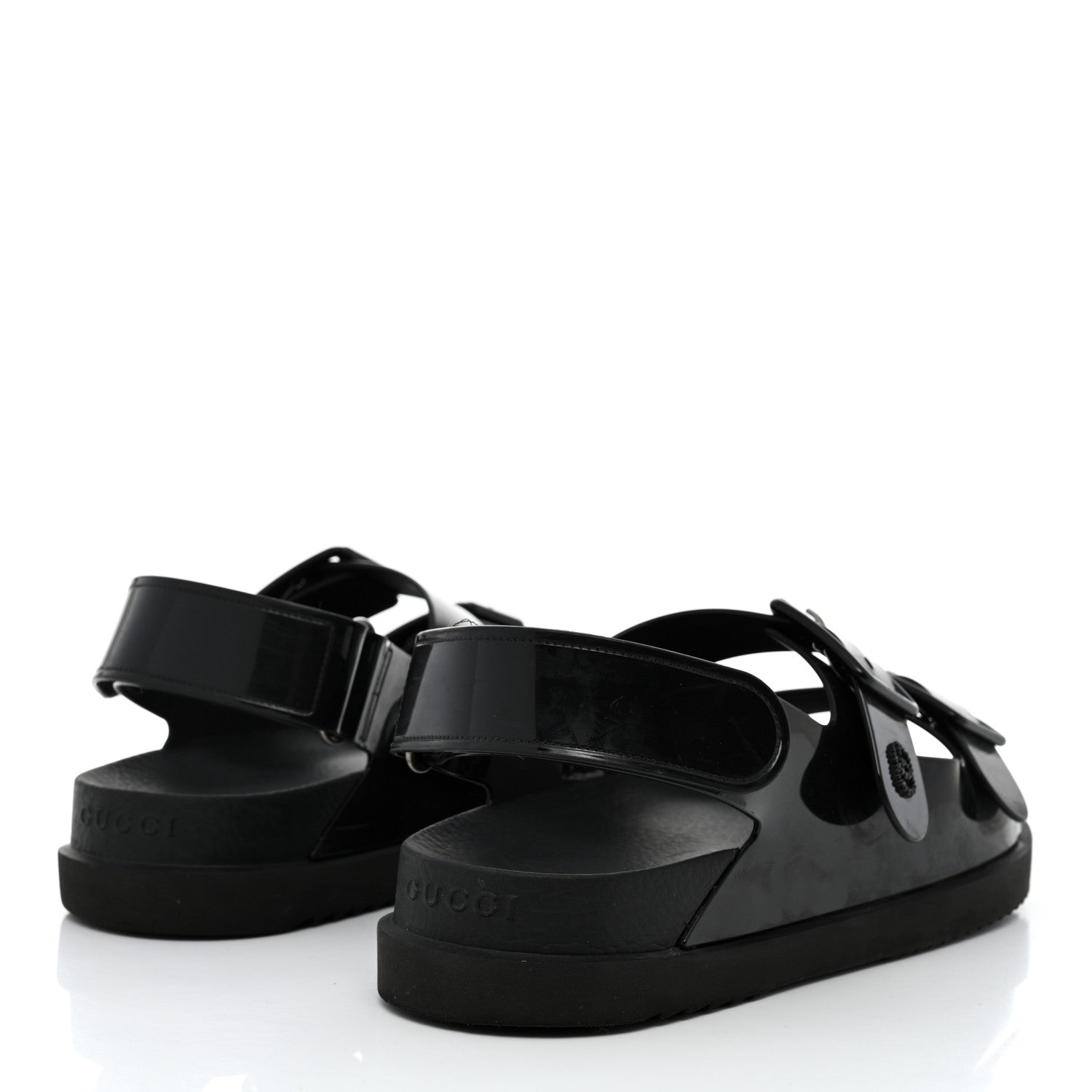 Gucci Rubber Mini Double G Womens Isla Dad Sandals 38 Black 4 of 11