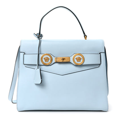 Versace Calfskin Icon Handbag Light Blue 1 of 9