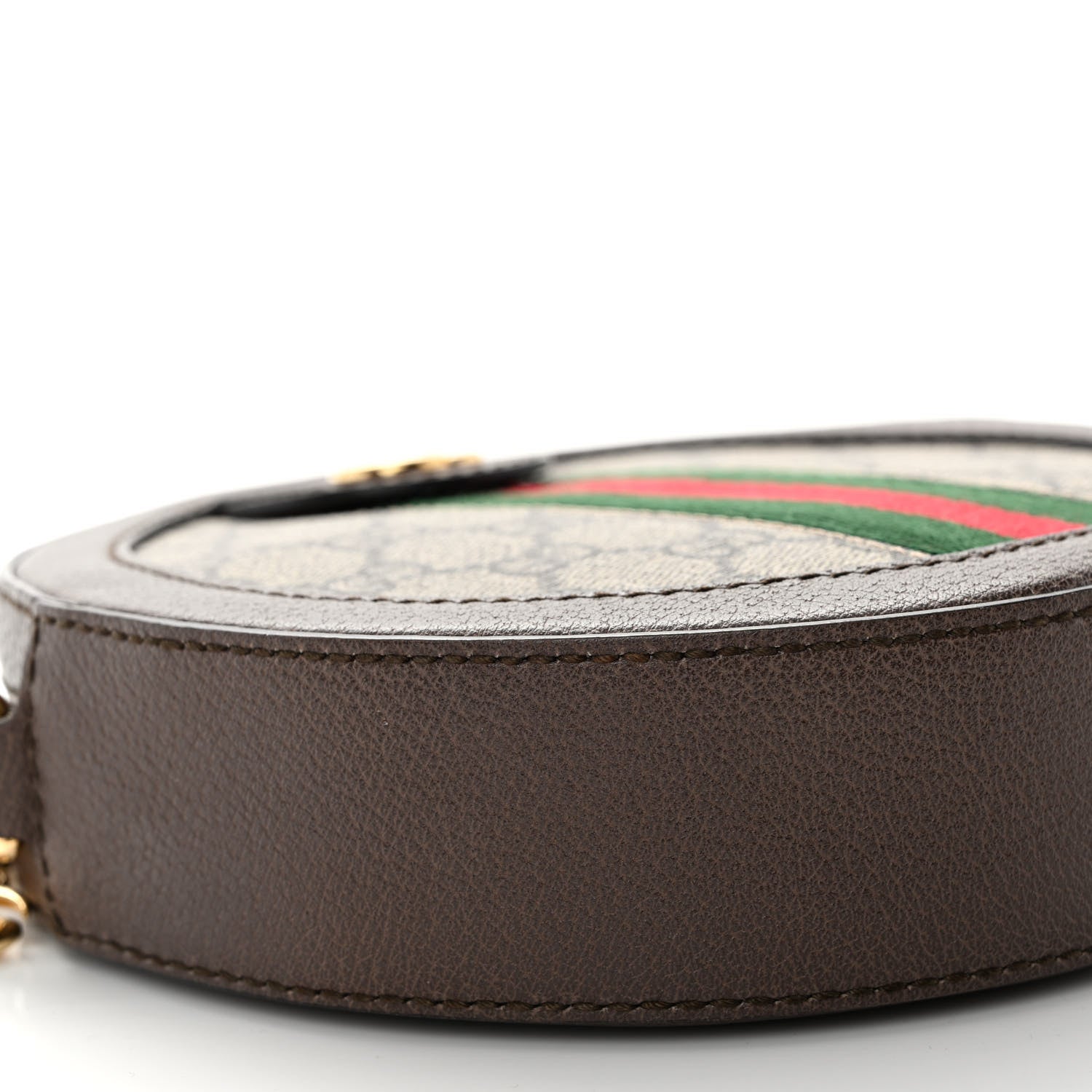 Gucci GG Supreme Monogram Web Mini Ophidia Round Shoulder Bag Brown 8 of 9