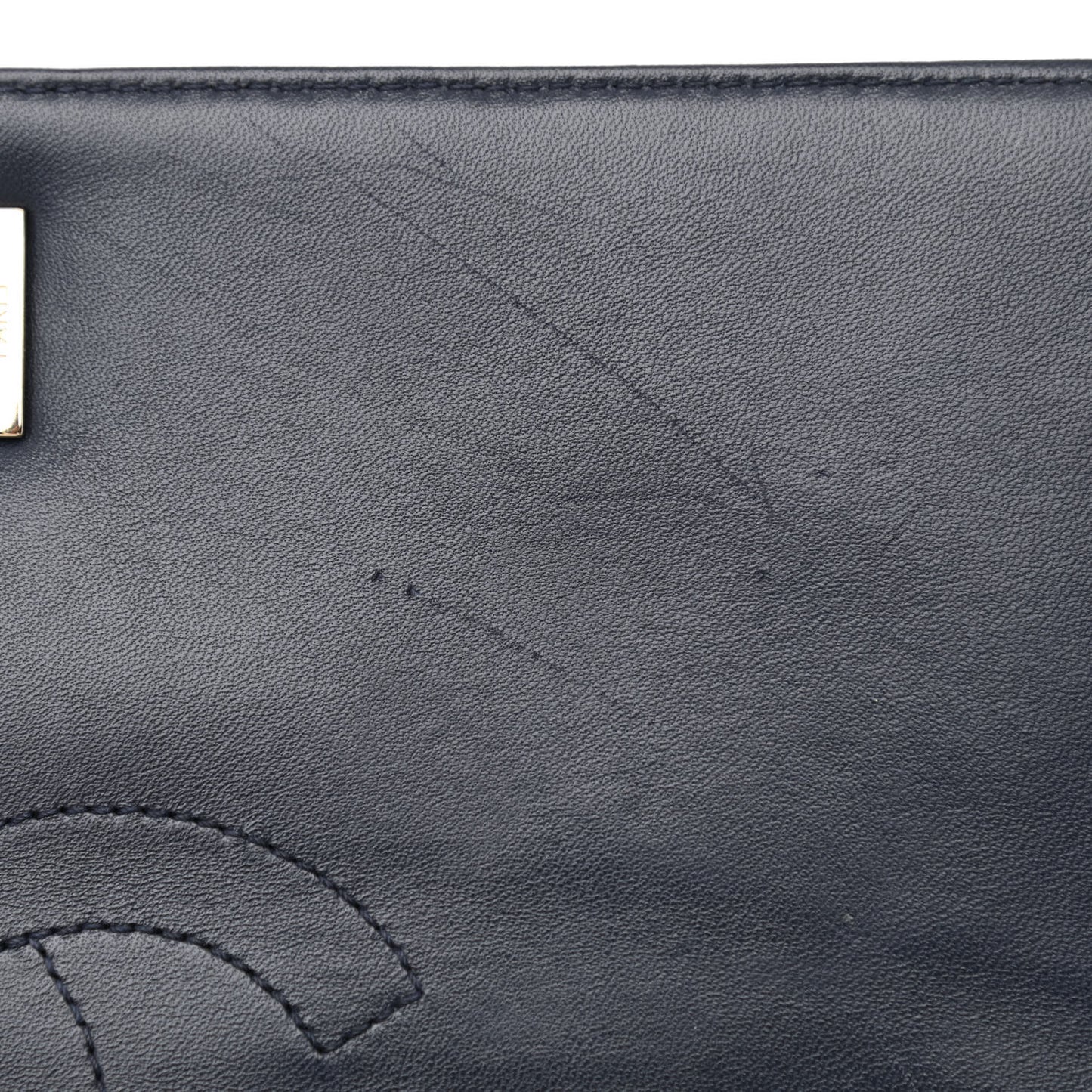 Lambskin Quilted Large Trendy CC Flap Dual Handle Bag Navy Blue