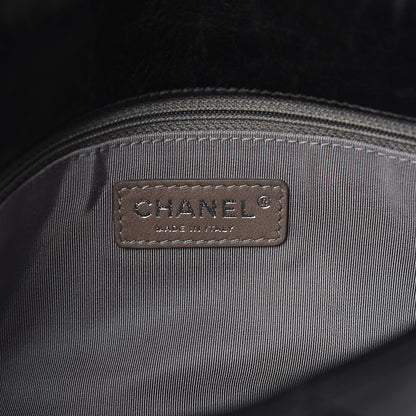 Chanel Lambskin Quilted Medium Flap Black White 6 of 10