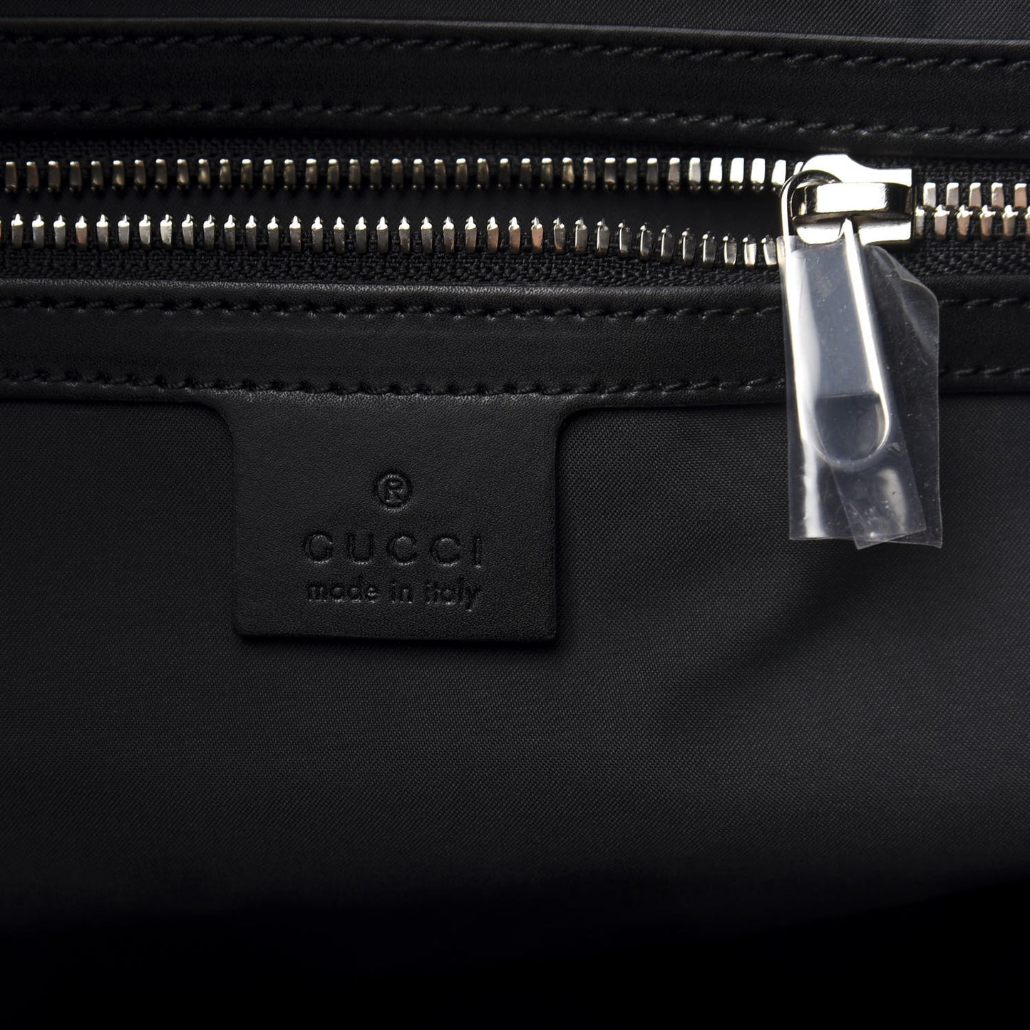 Soft GG Supreme Monogram Appia Calfskin Web Drawstring Backpack Black