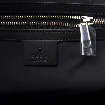 Gucci Soft GG Supreme Monogram Appia Calfskin Web Drawstring Backpack Black 5 of 10