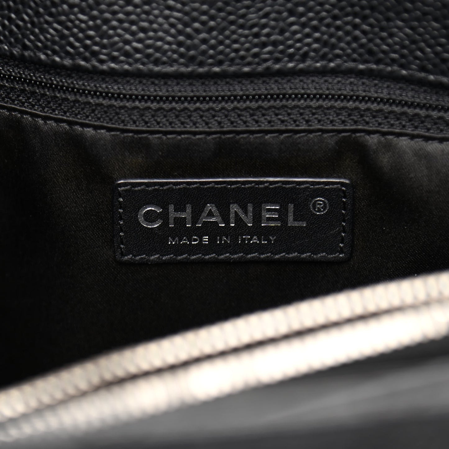 Caviar Quilted Grand Shopping Tote GST Black