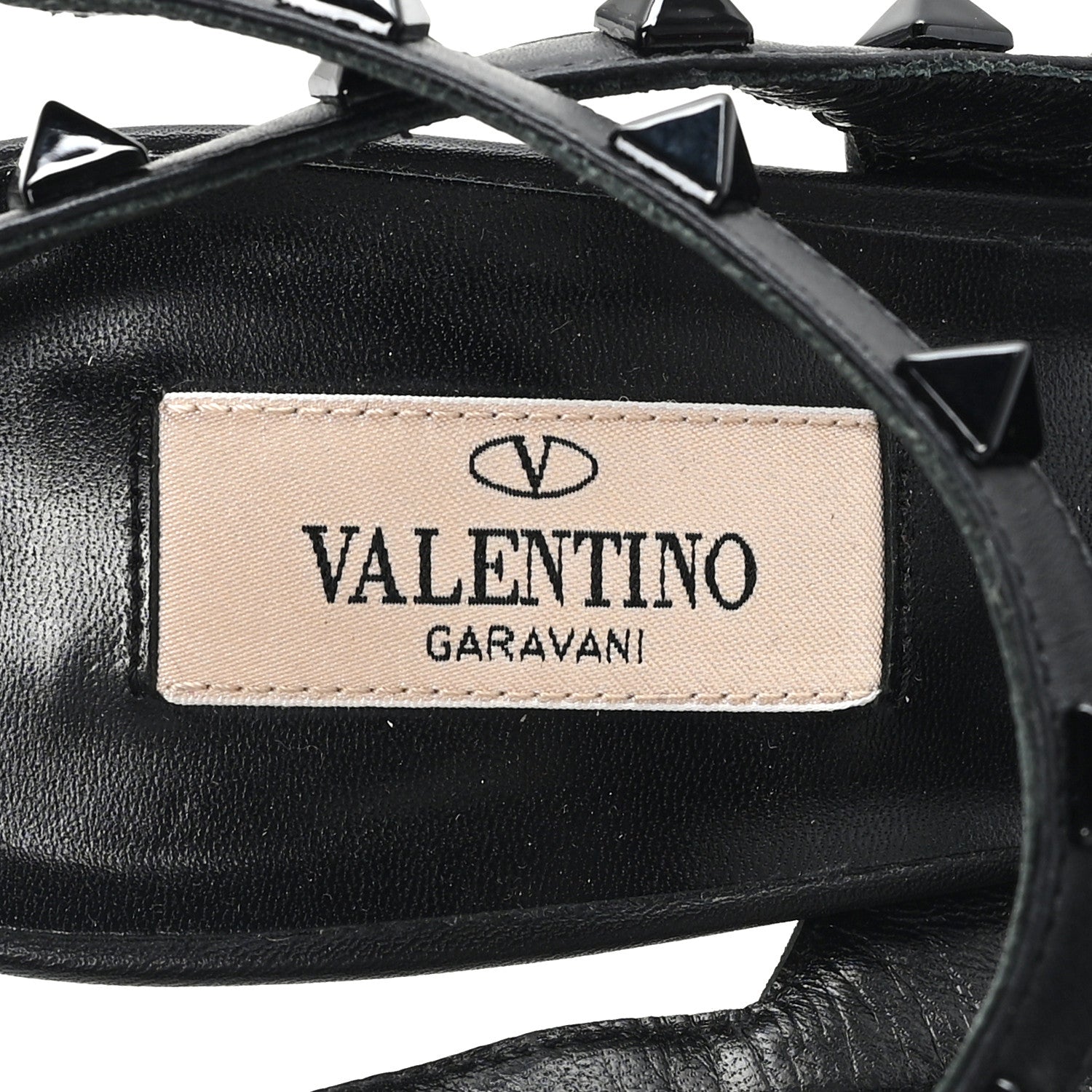 Valentino Garavani Calfskin Nappa Monochrome Rockstud Ankle Strap 100mm Pumps 40 Black 9 of 11