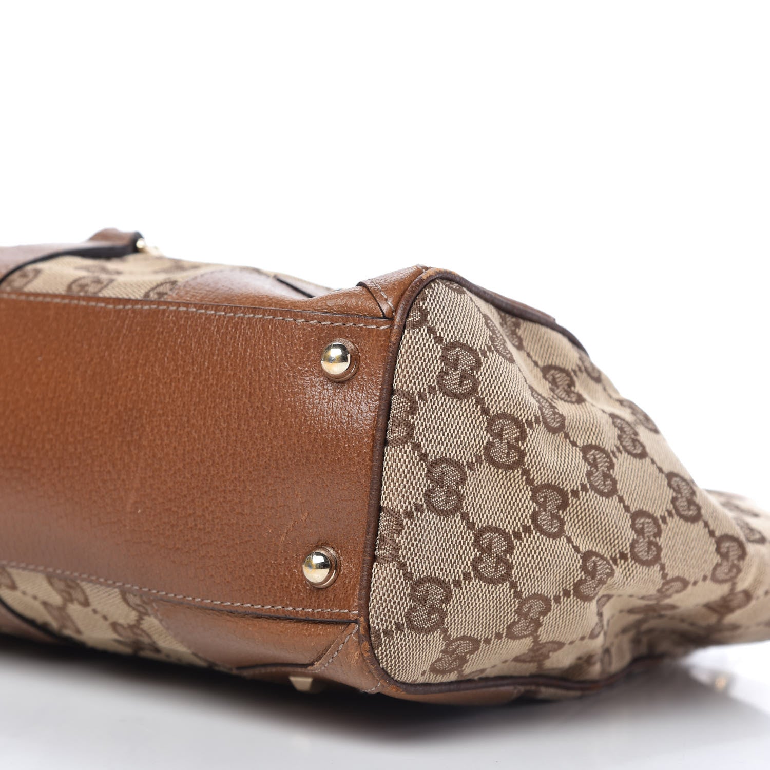 Gucci Monogram Calfskin Large Bardot Shoulder Bag Brown 7 of 10