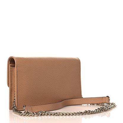 Gucci Dollar Calfskin Interlocking G Chain Wallet Camelia 3 of 10