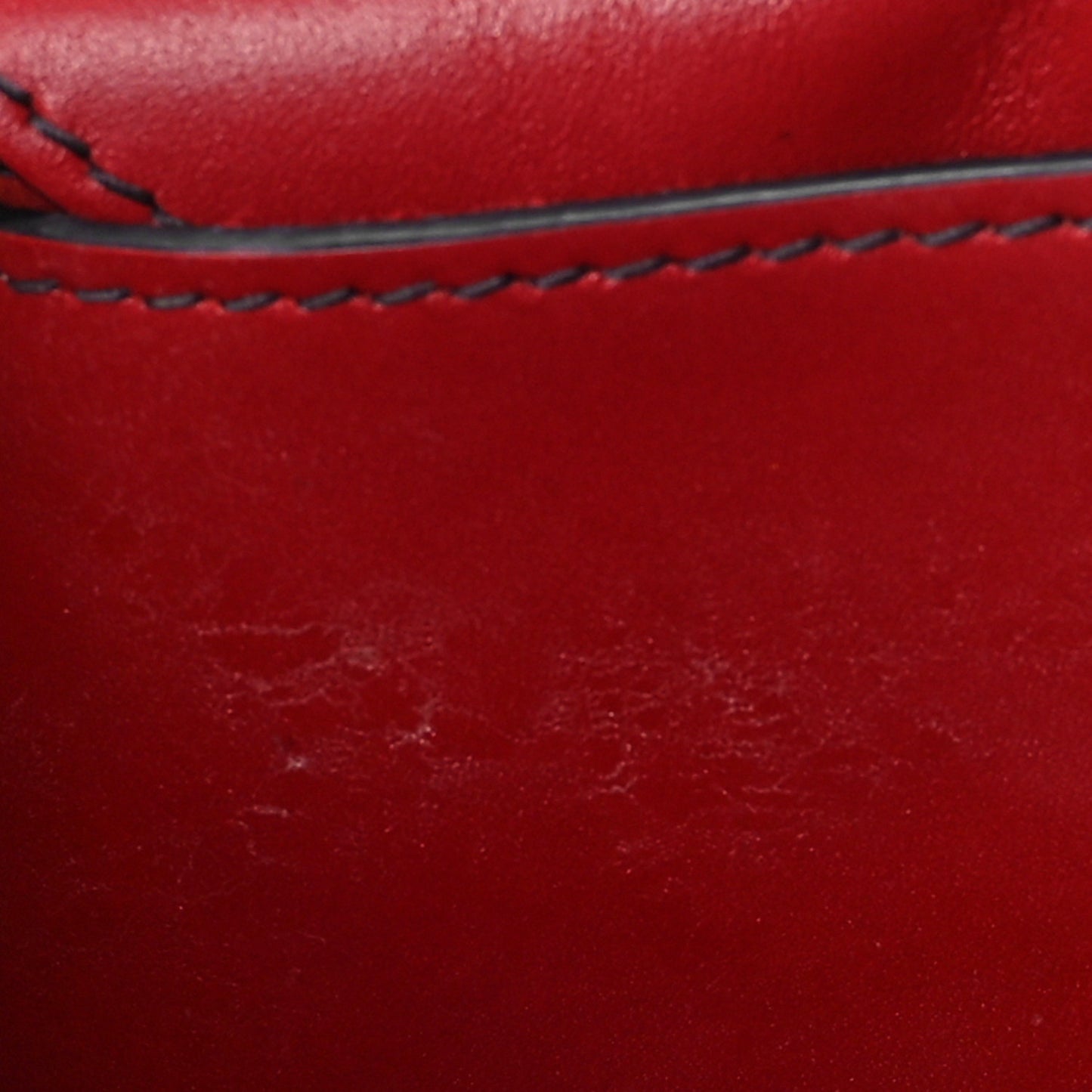 Calfskin J'Adior Chain Flap Bag Red