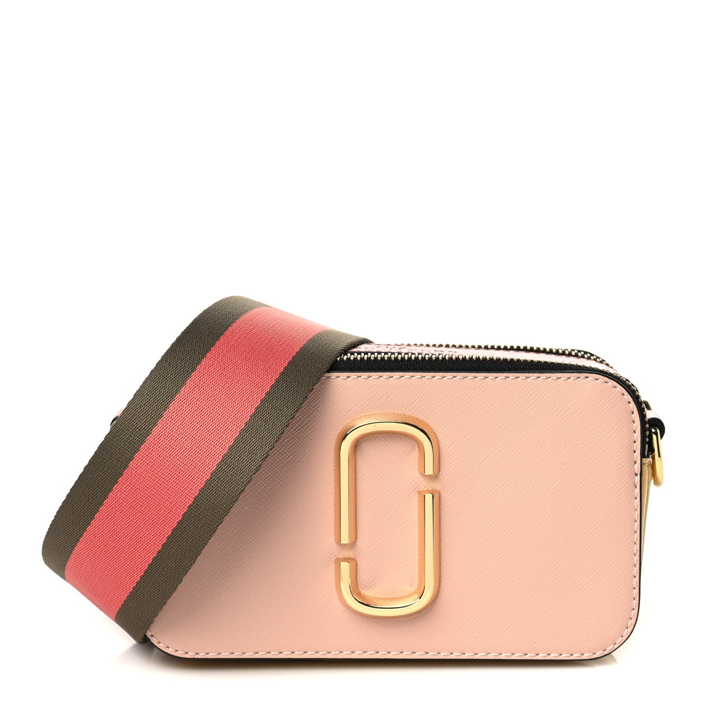 Saffiano Small Snapshot Camera Bag Pink Multicolor
