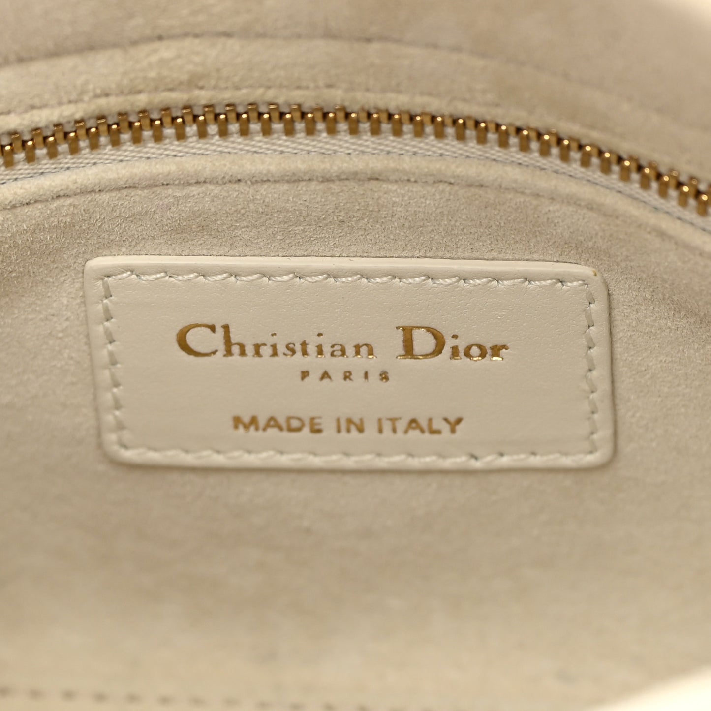 Lambskin Cannage Lucky Star Studded Mini Lady Dior White