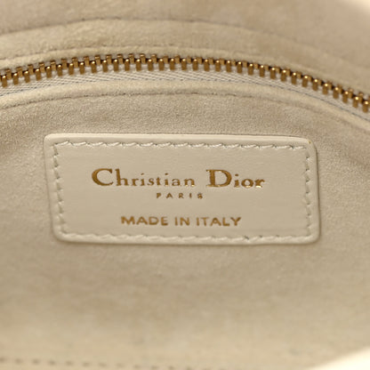 Christian Dior Lambskin Cannage Lucky Star Studded Mini Lady Dior White 6 of 17