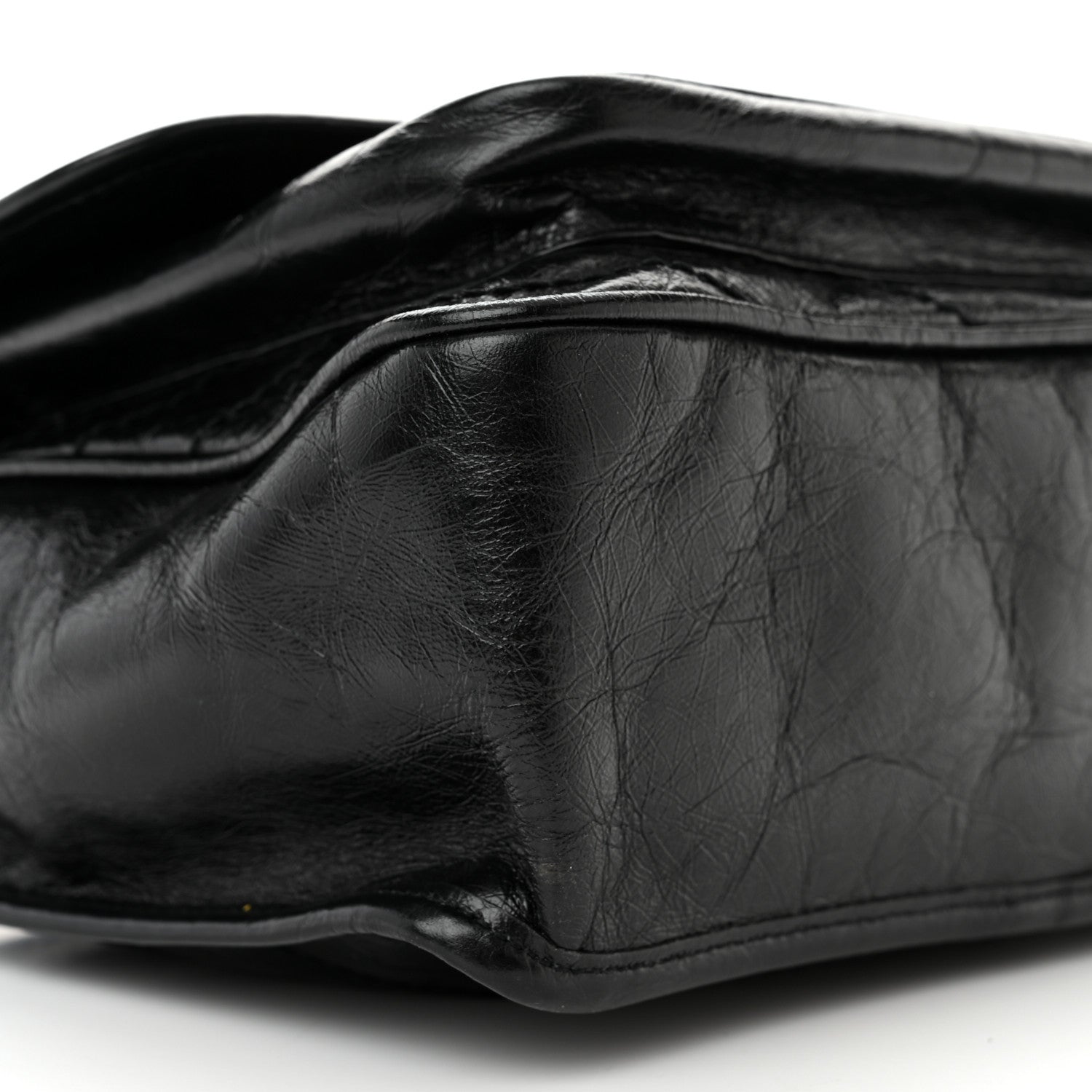 Saint Laurent Crinkled Calfskin Matelasse Monogram Medium Niki Chain Satchel Black 9 of 10