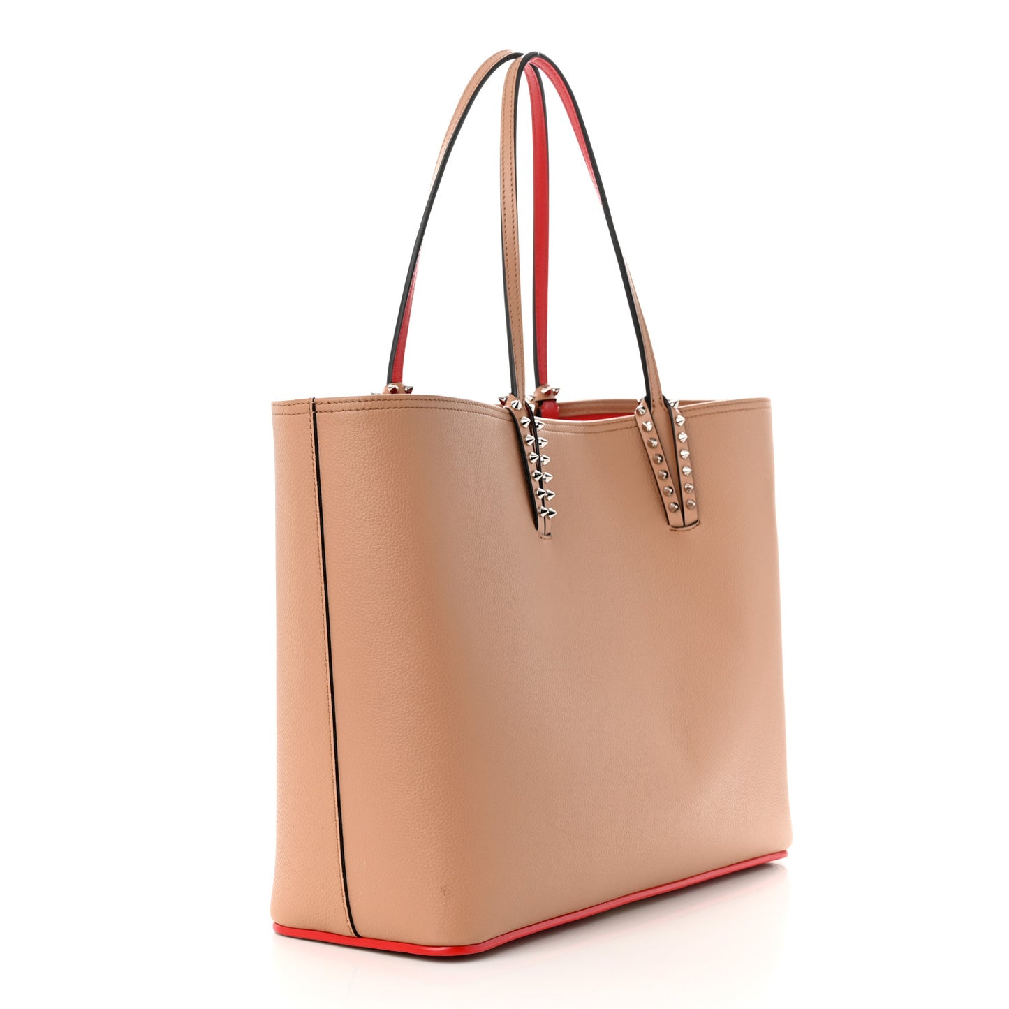 Calfskin Spikes East West Cabata Tote Nude