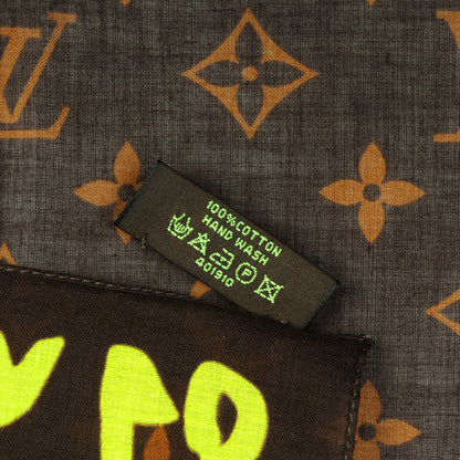 Louis Vuitton Cotton Graffiti Bandana Green 4 of 4