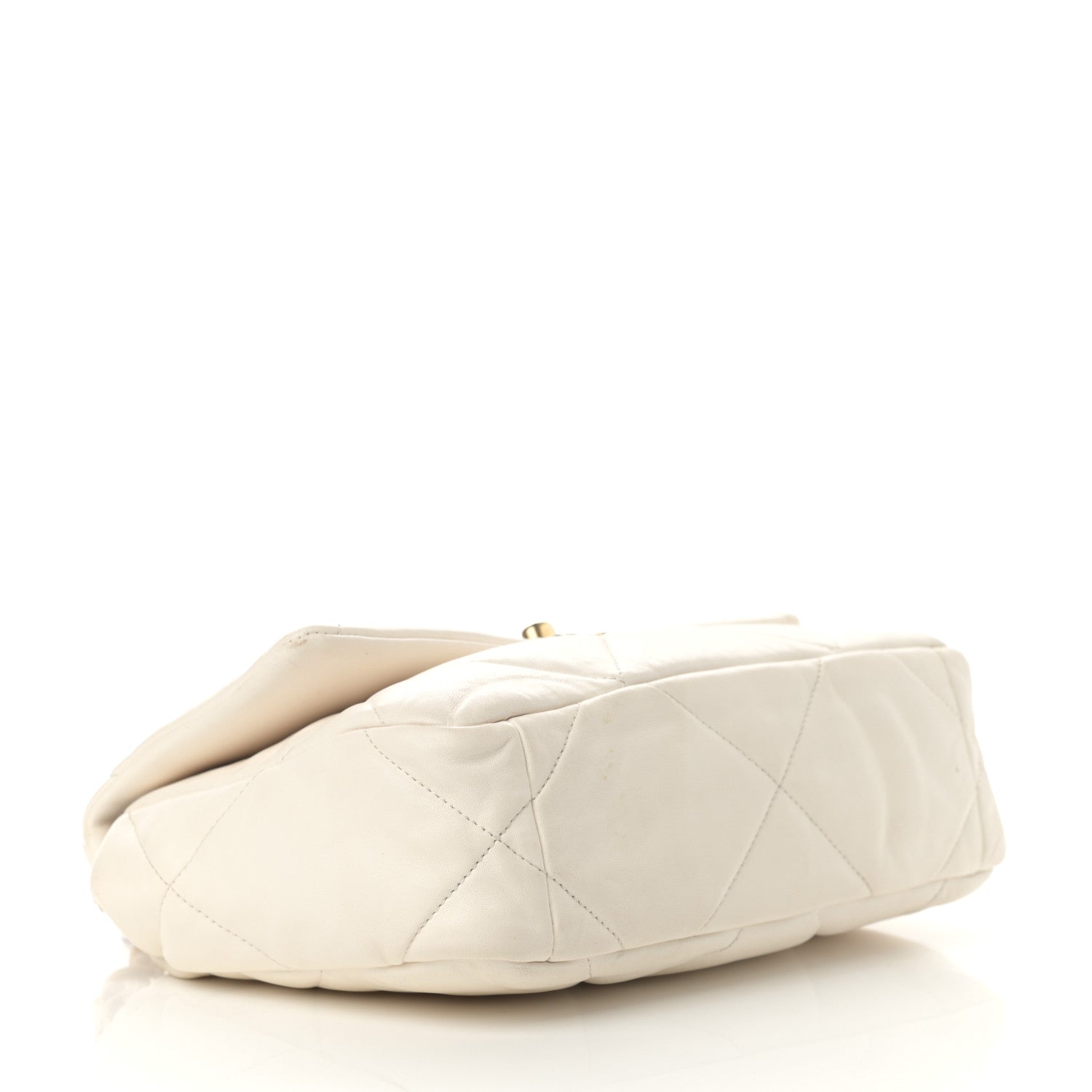Chanel Goatskin Quilted Medium Chanel 19 Flap White 4 of 19