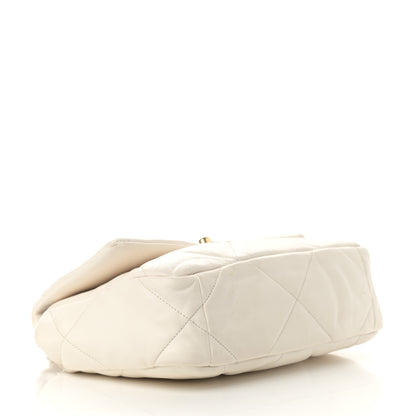 Chanel Goatskin Quilted Medium Chanel 19 Flap White 4 of 19