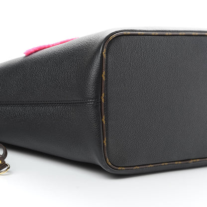 Louis Vuitton Calfskin Monogram Teddy Neverfull MM Black 10 of 11