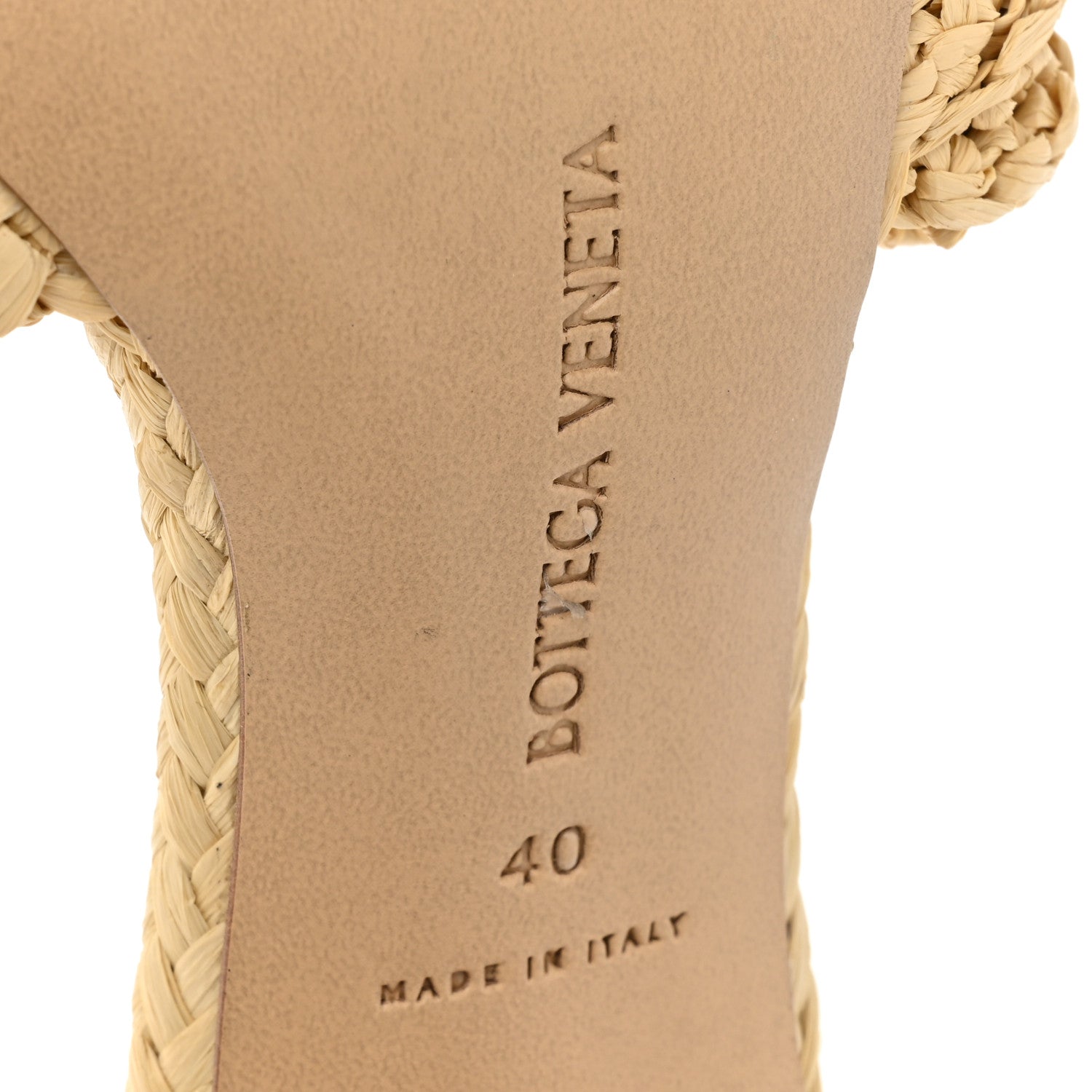 Bottega Veneta Raffia Intrecciato Lido Mule 90 Sandals 40 Cane Sugar 6 of 9