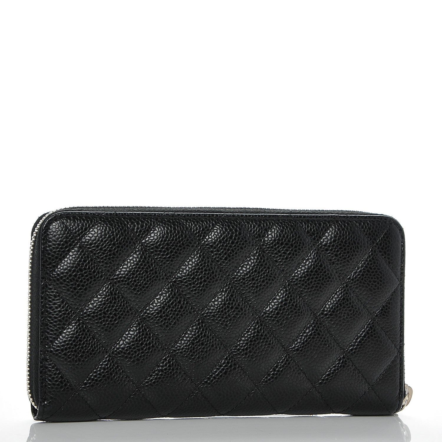 Chanel Caviar Quilted Large Gusset Zip Around Wallet Black 3 of 8