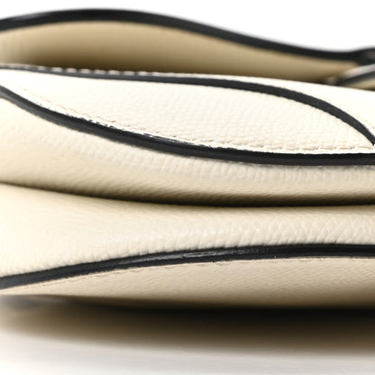 Christian Dior Grained Calfskin Mini Saddle Bag White 8 of 9