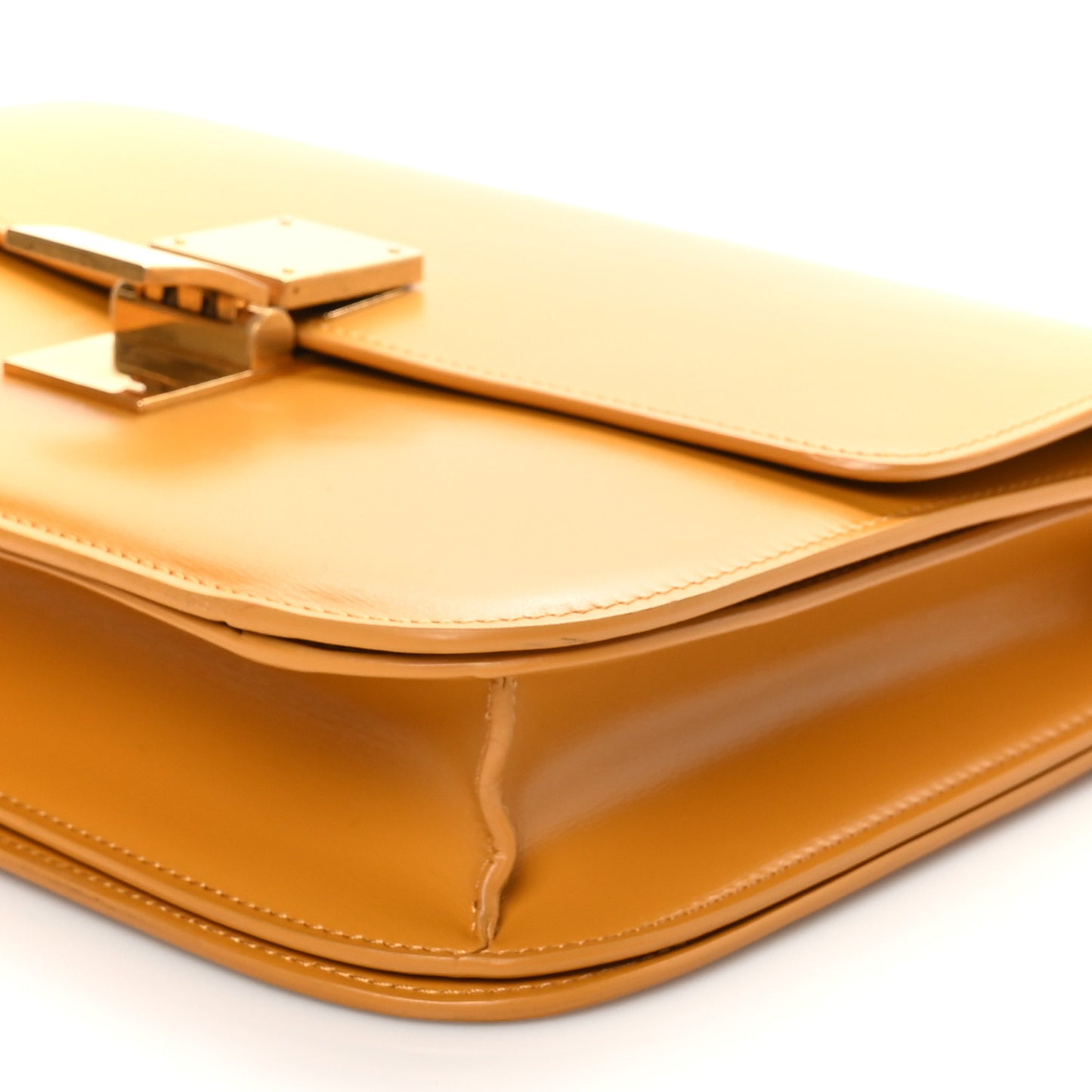 Smooth Calfskin Medium Classic Box Flap Bag  Daffodil