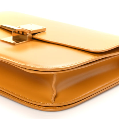 Celine Smooth Calfskin Medium Classic Box Flap Bag  Daffodil 10 of 10