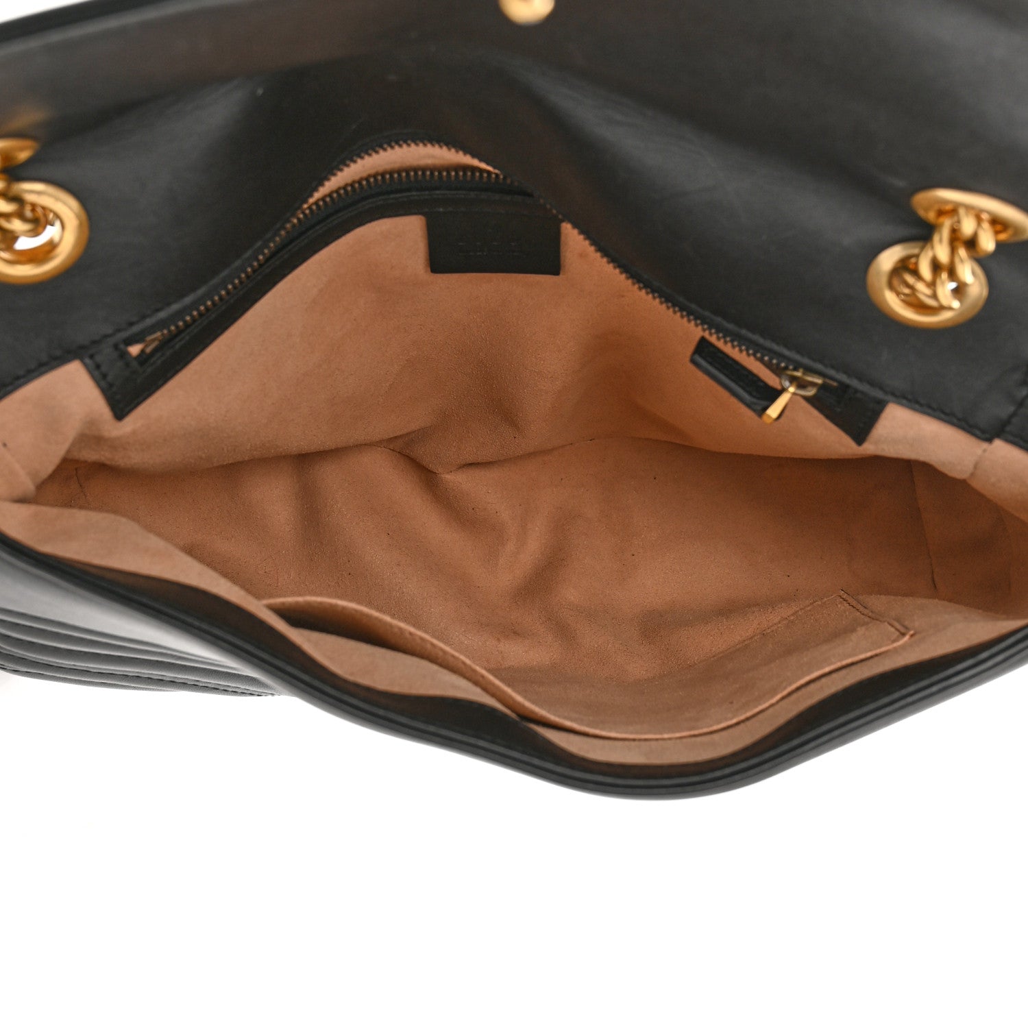 Gucci Calfskin Matelasse Medium GG Marmont Shoulder Bag Black 5 of 12