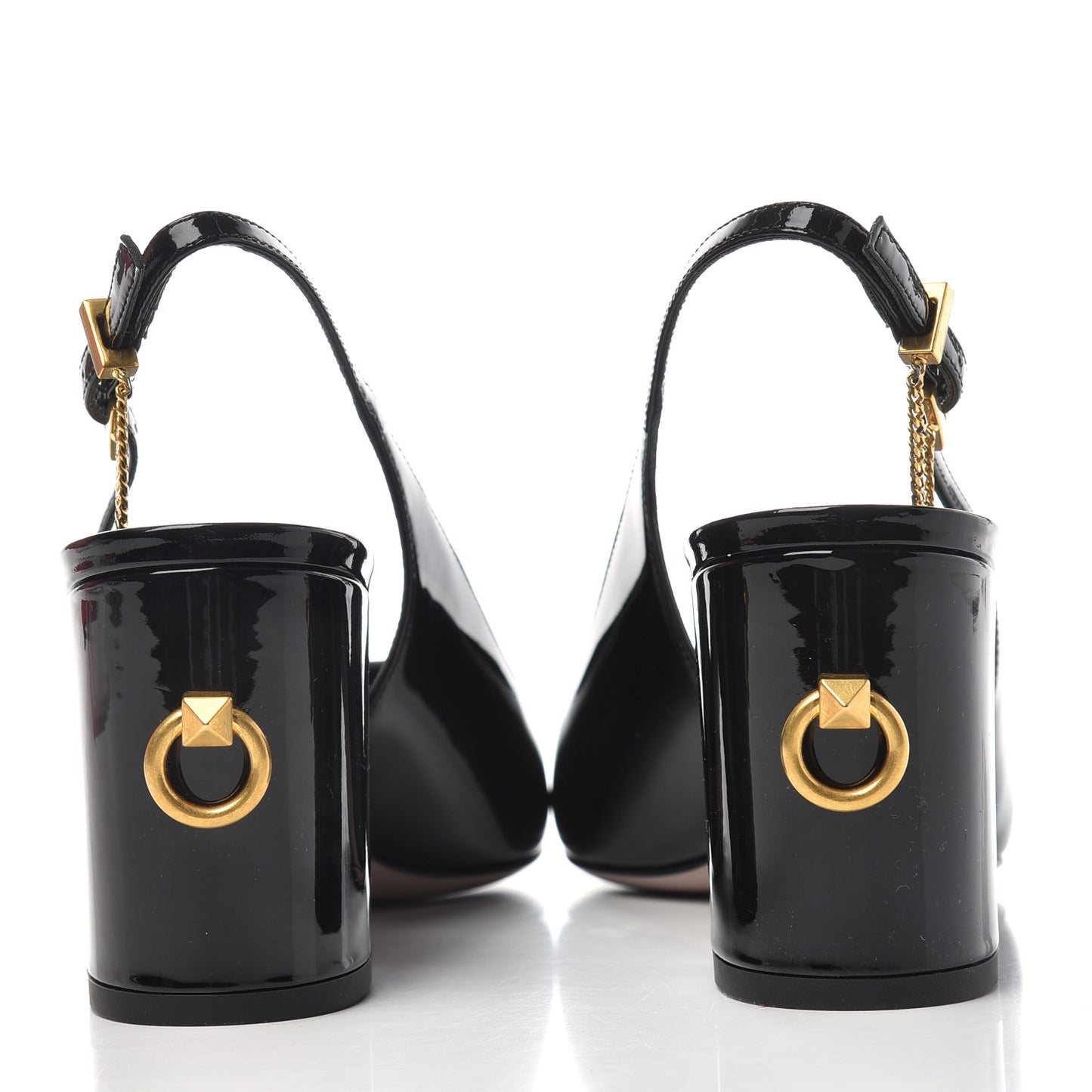 Patent Ringstud Slingback 38.5 Black