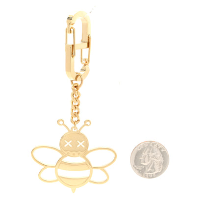 Christian Dior x KAWS Brass Bee Charm Key Ring Gold 2 of 3