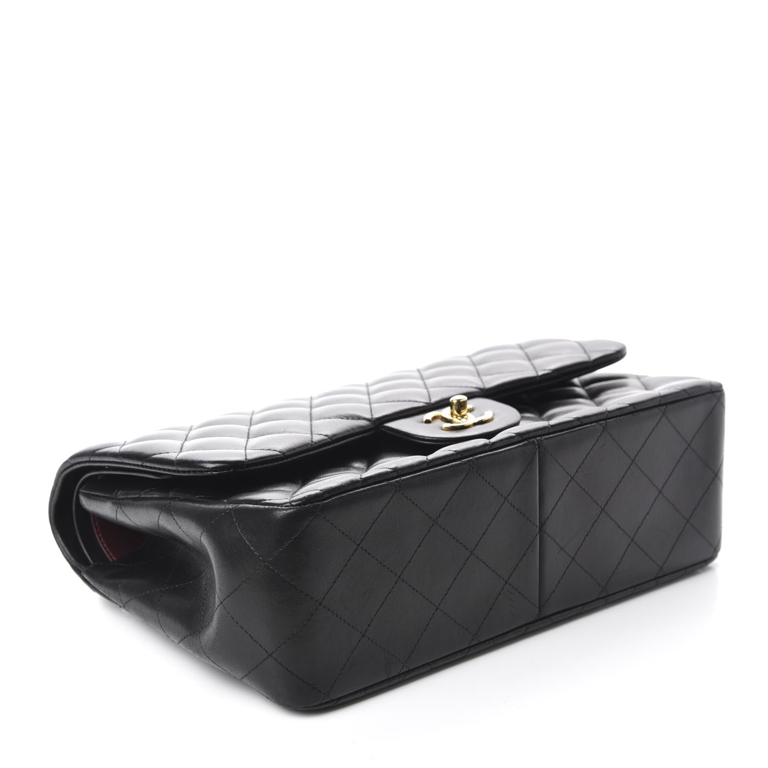 Chanel Lambskin Quilted Jumbo Double Flap Black 4 of 14
