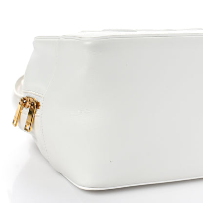 Celine Smooth Calfskin Cuir Triomphe Folded Cube Bag Arctic White 6 of 8