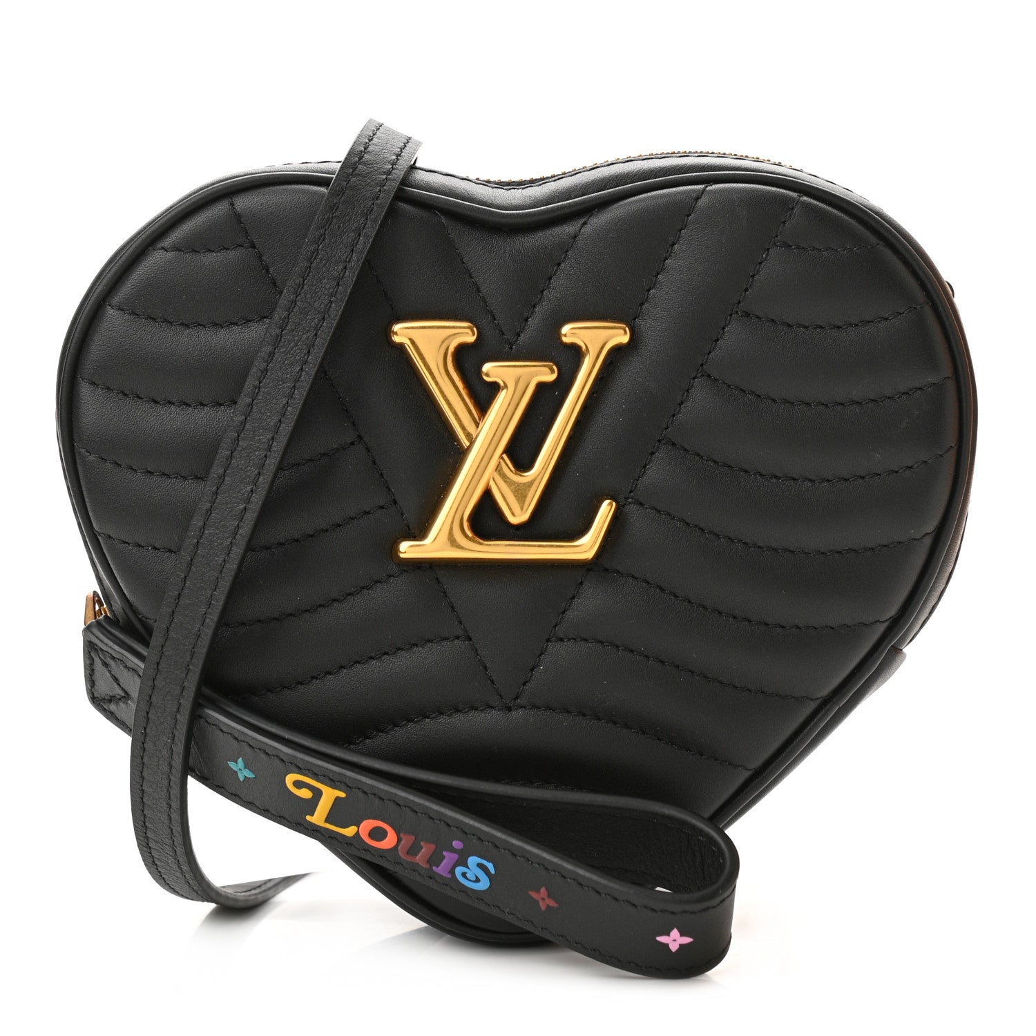 Louis Vuitton Calfskin New Wave Heart Bag Black 1 of 10