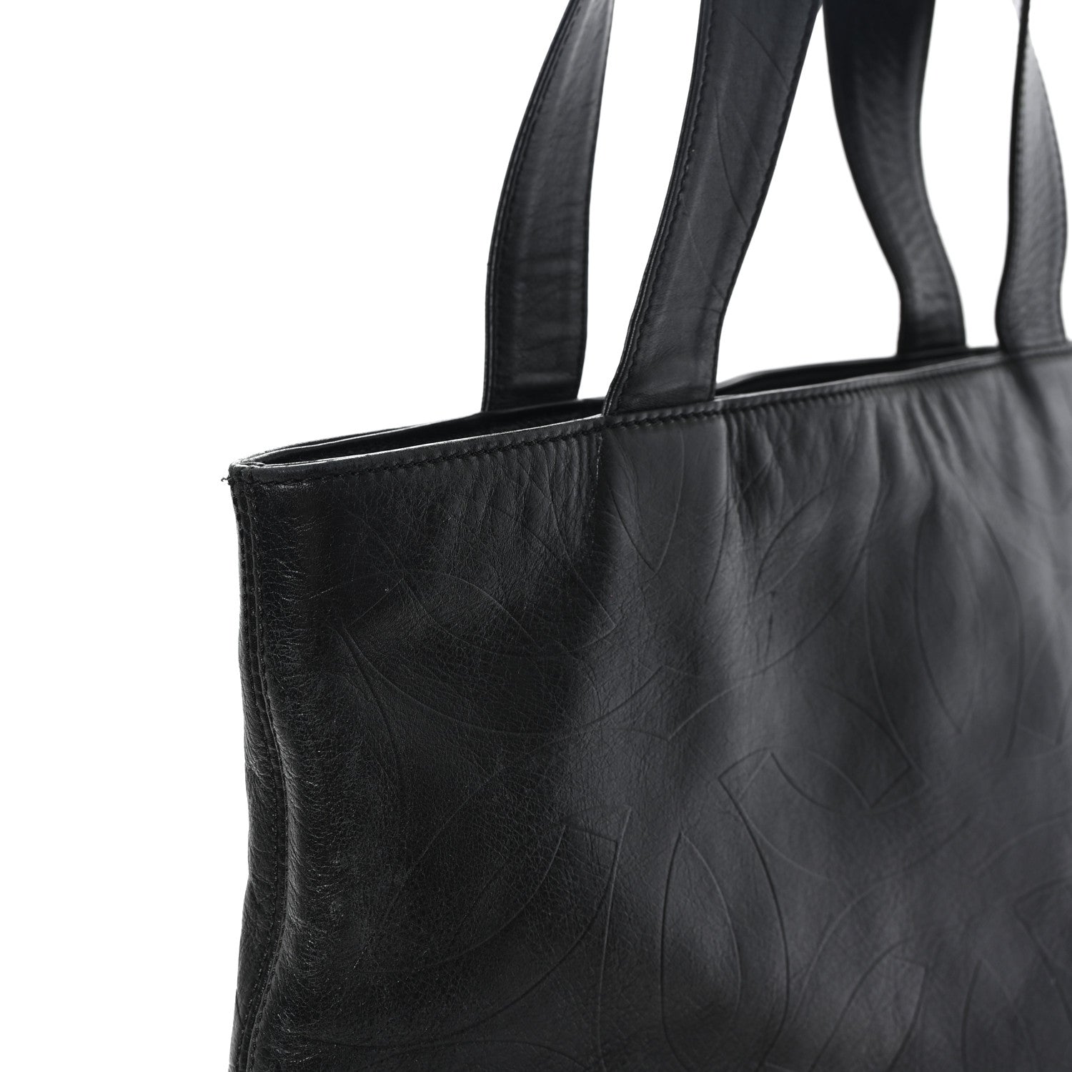 Chanel Lambskin CC Embossed Tote Black 11 of 11
