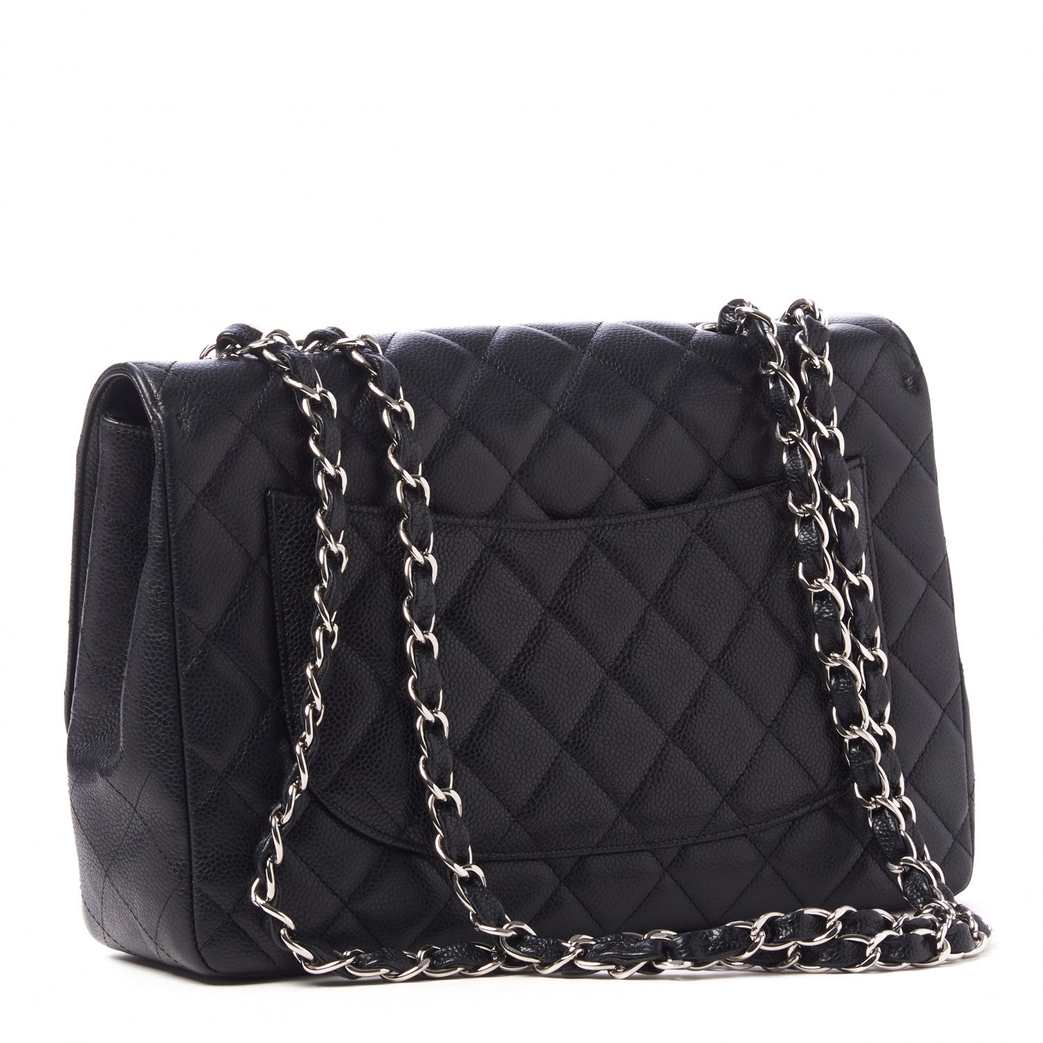 Chanel Caviar Quilted Jumbo Single Flap Black 3 of 10