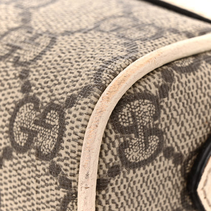 Gucci GG Supreme Monogram Textured Calfskin Web Mini Ophidia Shoulder Bag Beige Ebony Mystic White 11 of 19