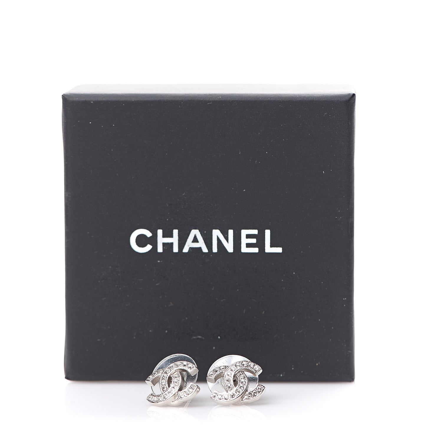 Crystal CC Earrings Silver