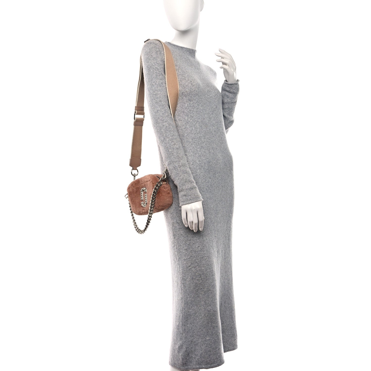 Marc Jacobs Faux Fur Plush Snapshot Camera Bag Brown 2 of 8