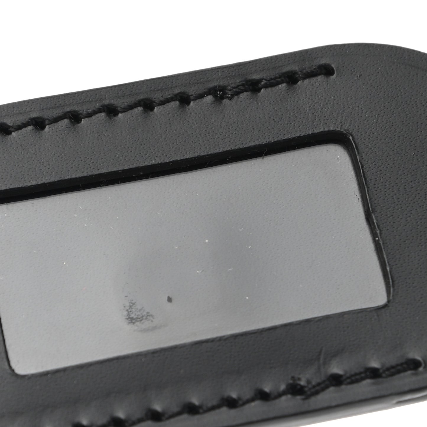 Calfskin City Steamer Luggage Tag Black