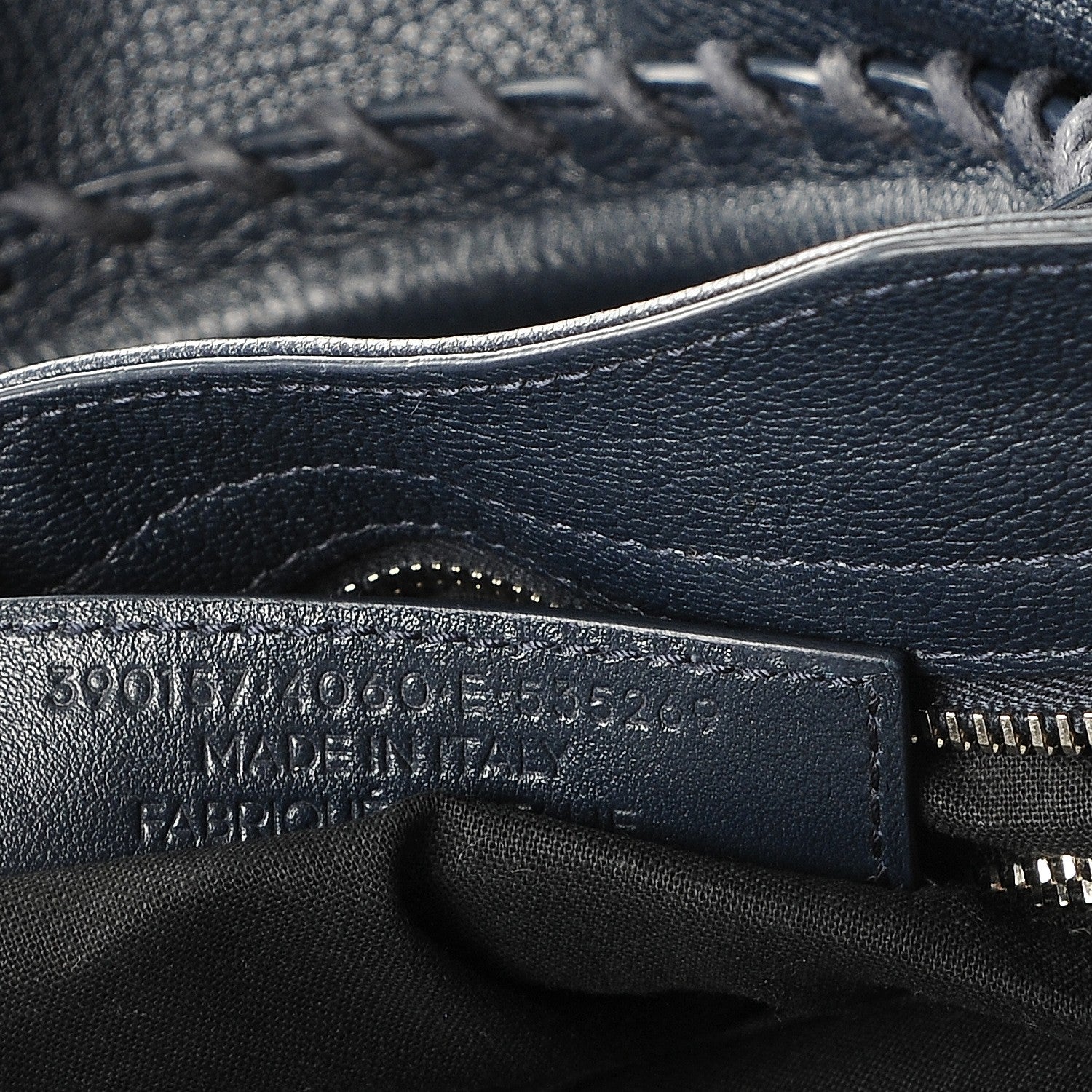 Balenciaga Chevre Silver Metallic Edge Hardware Velo Bleu Nuit Dark Sea 7 of 7