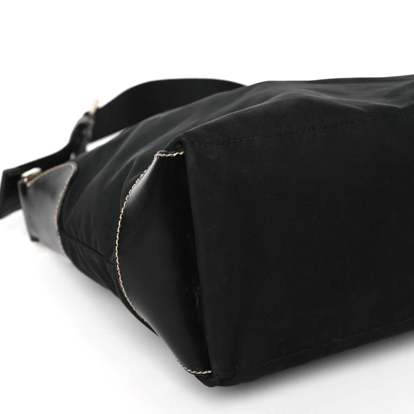 Tessuto Nylon Vitello Hobo Black