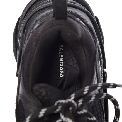 Balenciaga Fabric Mesh Womens Triple S Sneakers 35 Black 8 of 9