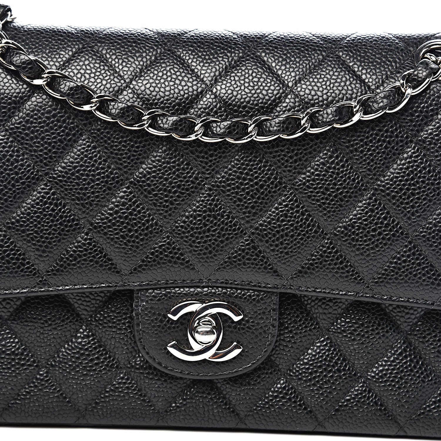 Chanel Caviar Quilted Medium Double Flap Black 15 of 16