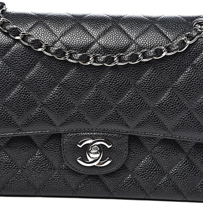 Chanel Caviar Quilted Medium Double Flap Black 15 of 16