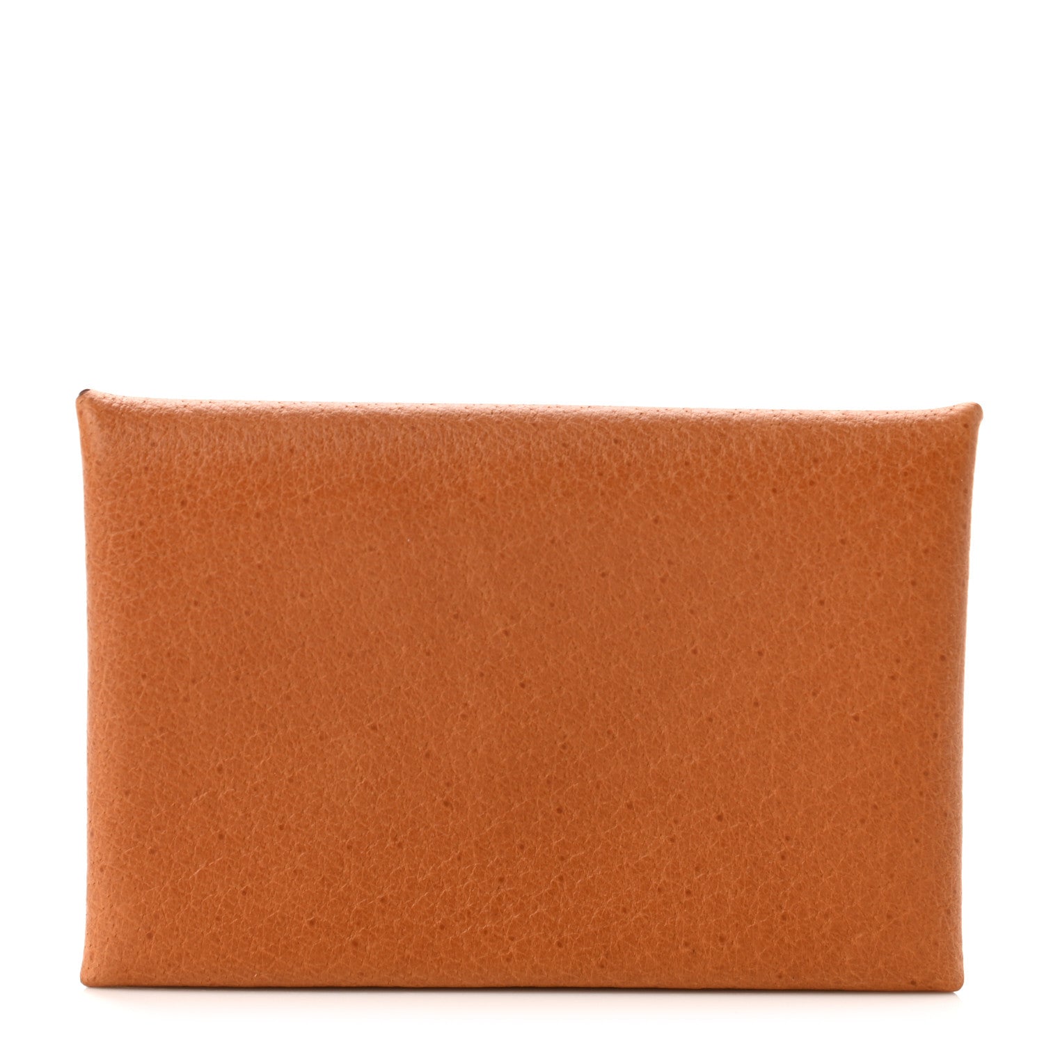 Hermes Peau Porc Calvi Card Case Toffee 1 of 7