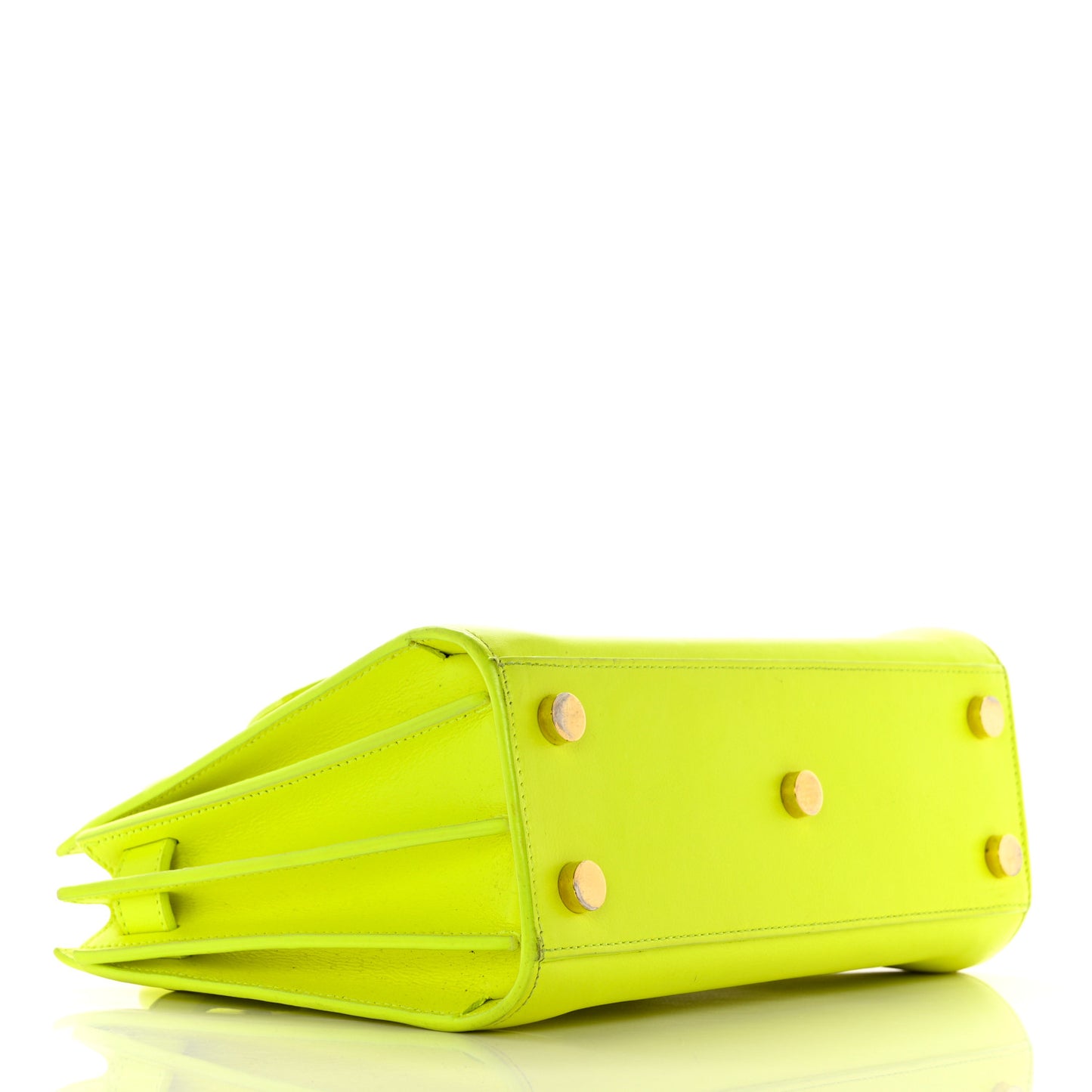 Calfskin Nano Sac De Jour Neon Yellow