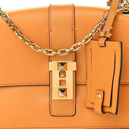 Valentino Garavani Vitello B-Rockstud Flap Mandarin Sorbet 8 of 11