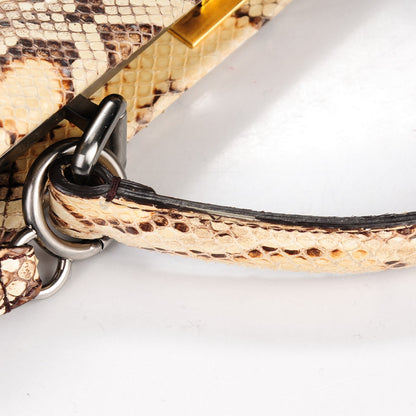 Fendi Python Medium Peekaboo Iconic Satchel Tan 8 of 8