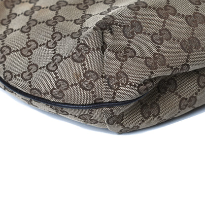 Gucci Monogram Web Medium Half Moon Hobo Dark Brown 15 of 20