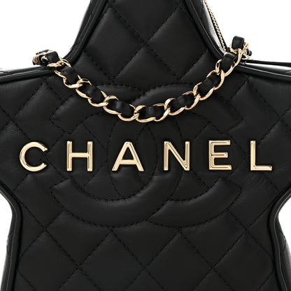 Chanel Lambskin Quilted Walk of Fame Star Bag Black 8 of 11