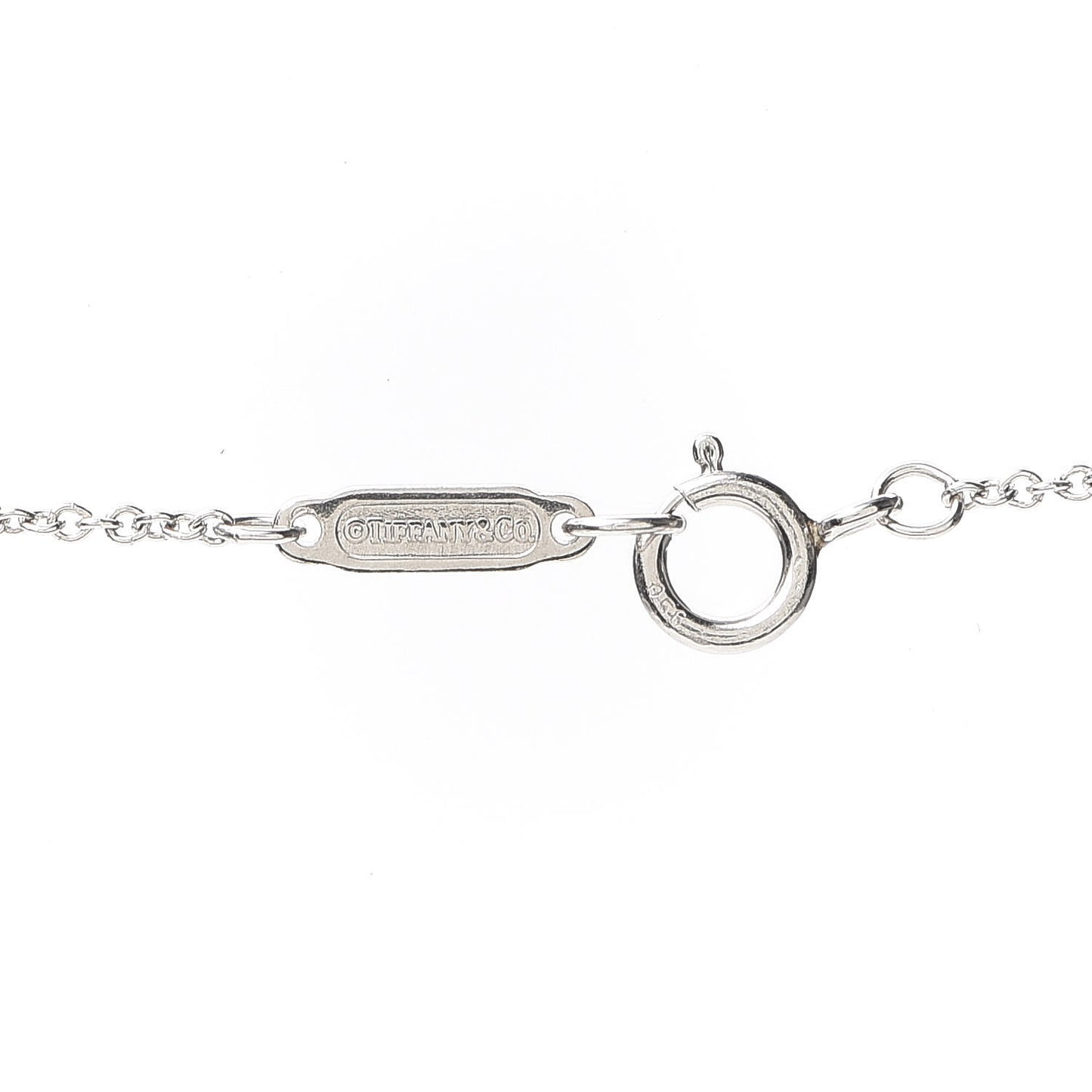 Platinum Diamond Small Heart Lock Pendant Necklace